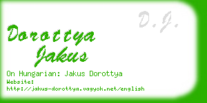 dorottya jakus business card